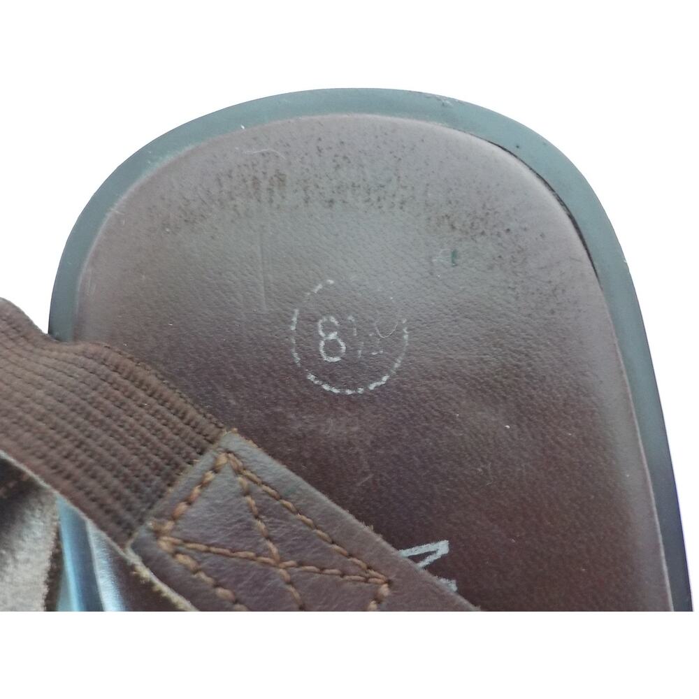 Y2K Retro Montego Bay Club Brown Leather Strappy Sandals Slingback Women 8.5 M - Picture 9 of 15